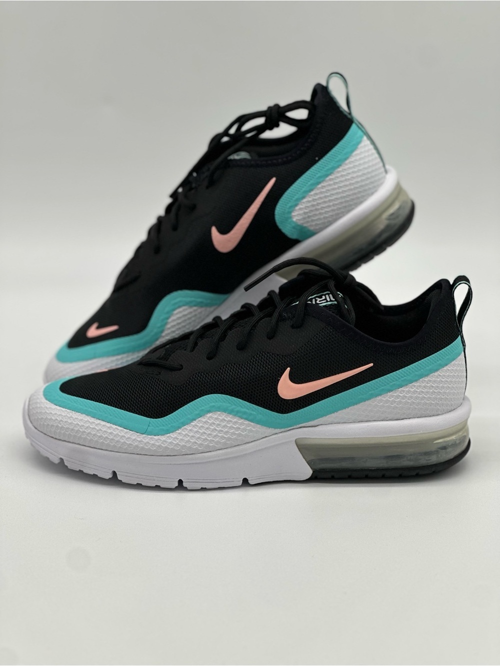 Nike Women’s Black Turquoise Pink Air Max-Style Sneakers